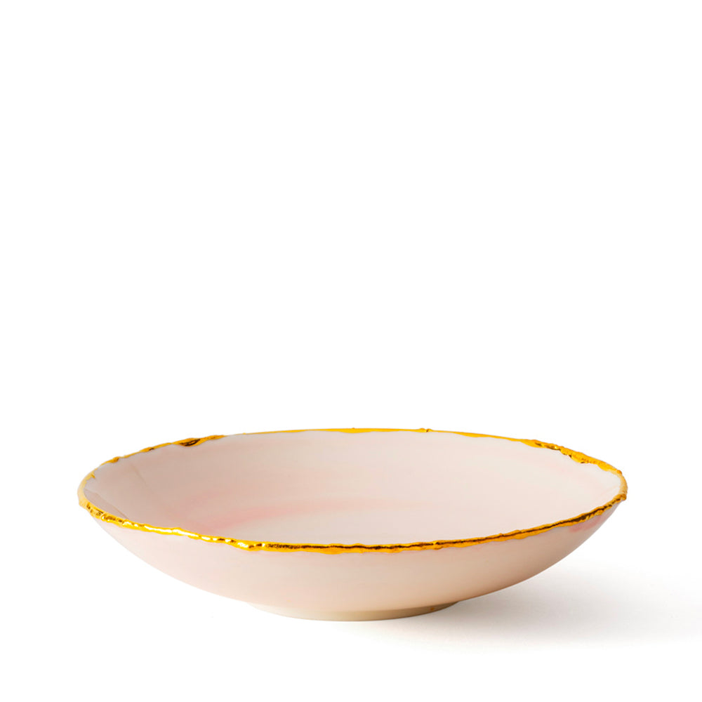 Golden Ash Pink Soup Coupe Plate Classic