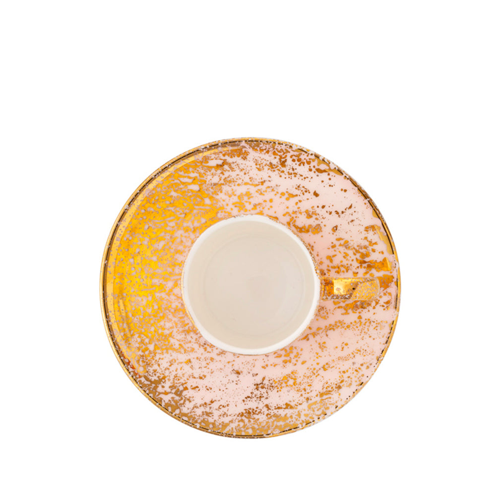 Golden Ash Pink Coffee Cup & Saucer