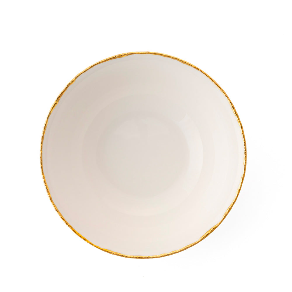 Golden Ash White Salad Bowl