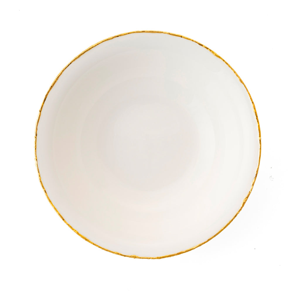 Golden Ash White Salad Bowl