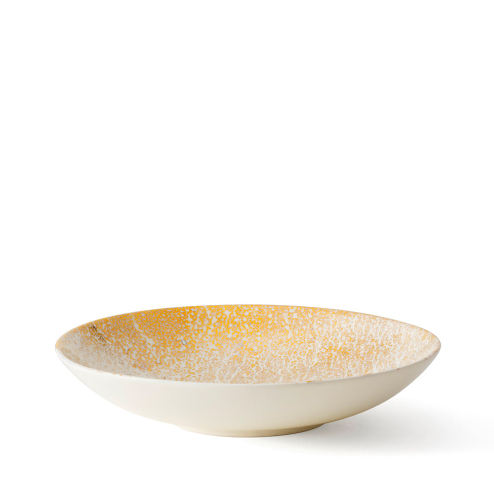 Golden Ash White Soup Coupe Plate