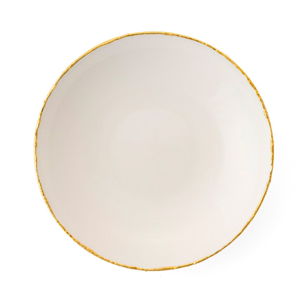 Golden Ash White Soup Coupe Plate Classic