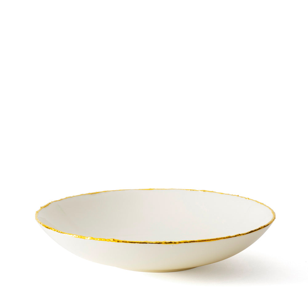 Golden Ash White Soup Coupe Plate Classic