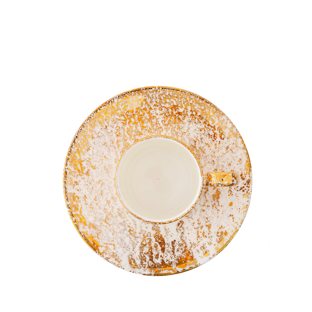 Golden Ash White Coffee Cup & Saucer
