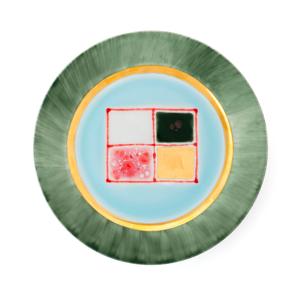 Jade Gold Dessert Rim Plate