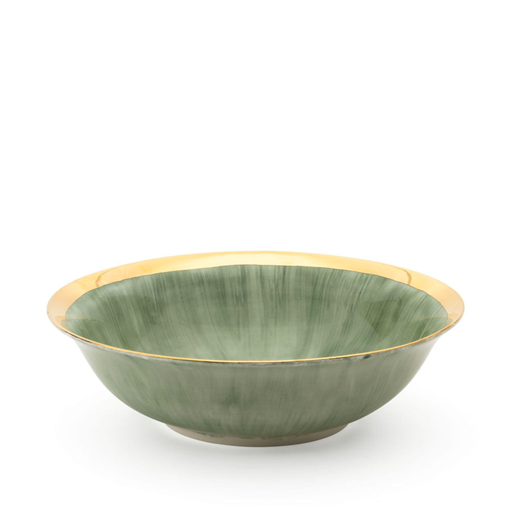 Jade Gold Salad Bowl