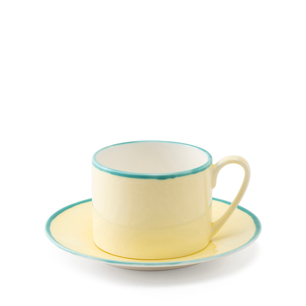 Murrine Yellow Teacup & Saucer