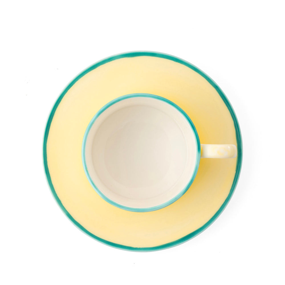 Murrine Yellow Teacup & Saucer