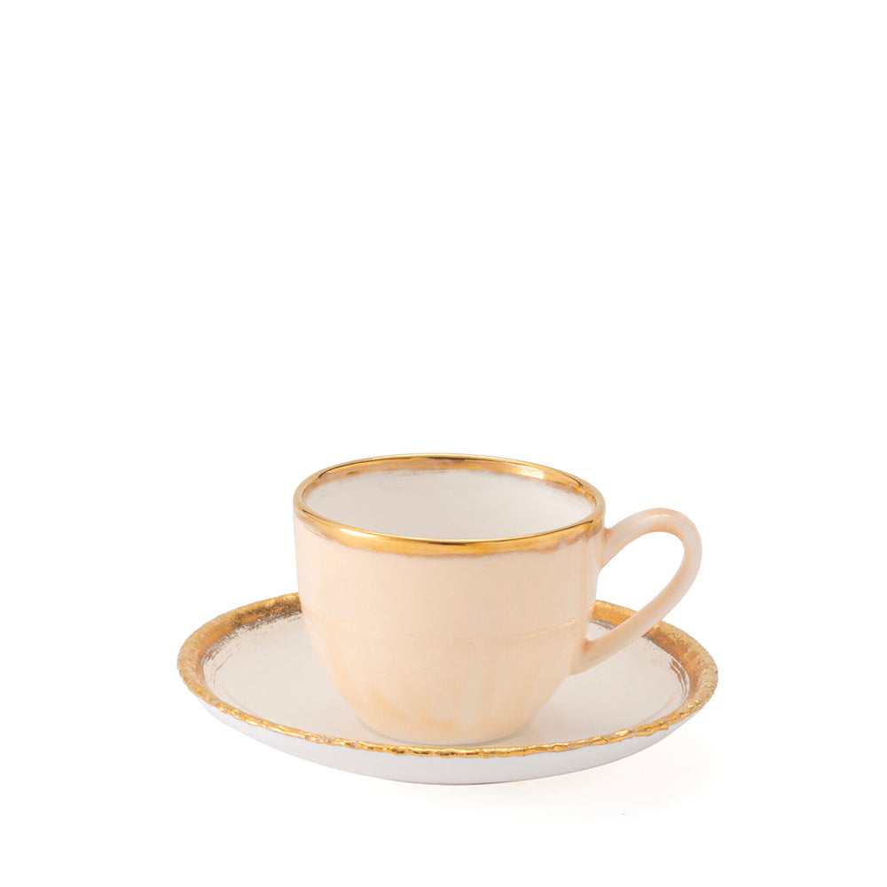 Michelangelo Bianco Coffee Cup & Saucer