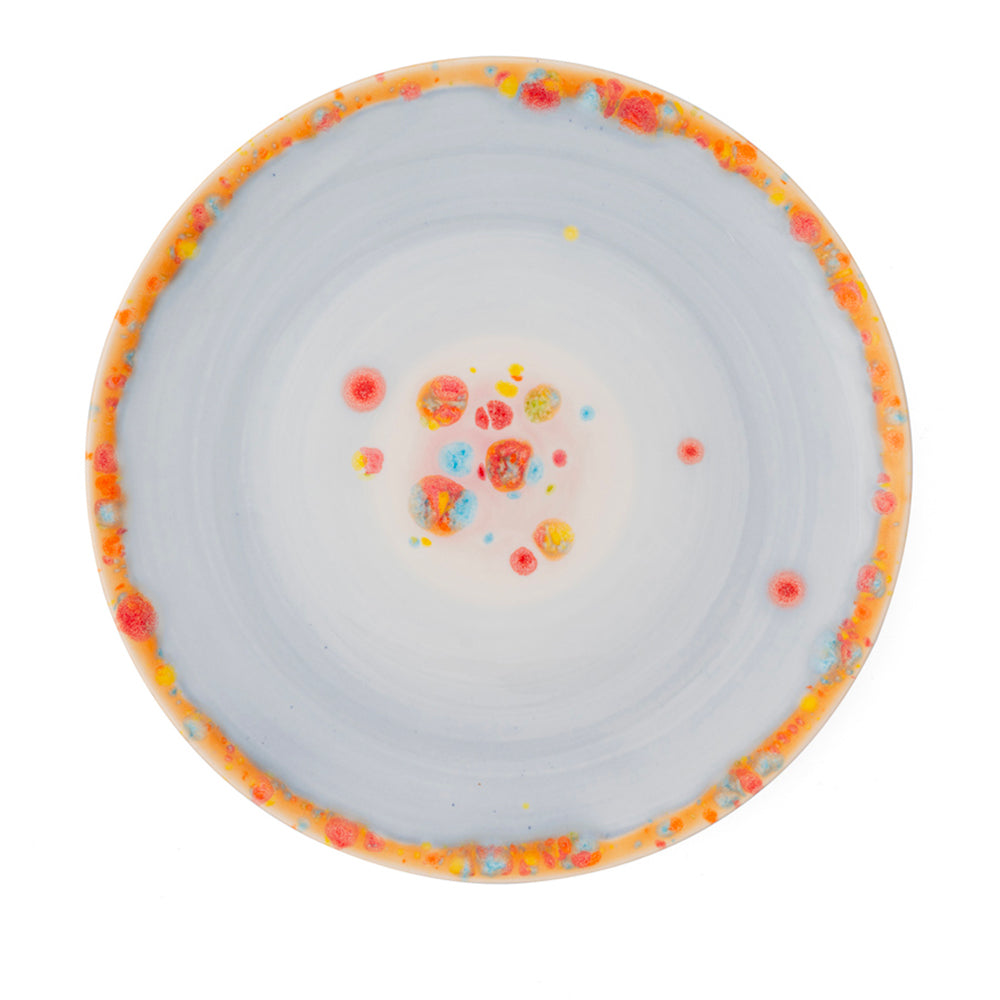 Murrine Gray Dinner Coupe Plate