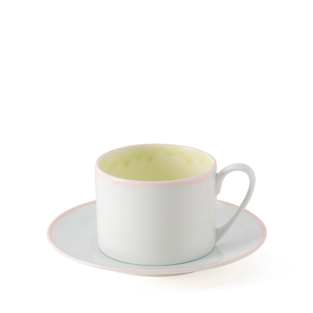 Murrine Green Teacup & Saucer