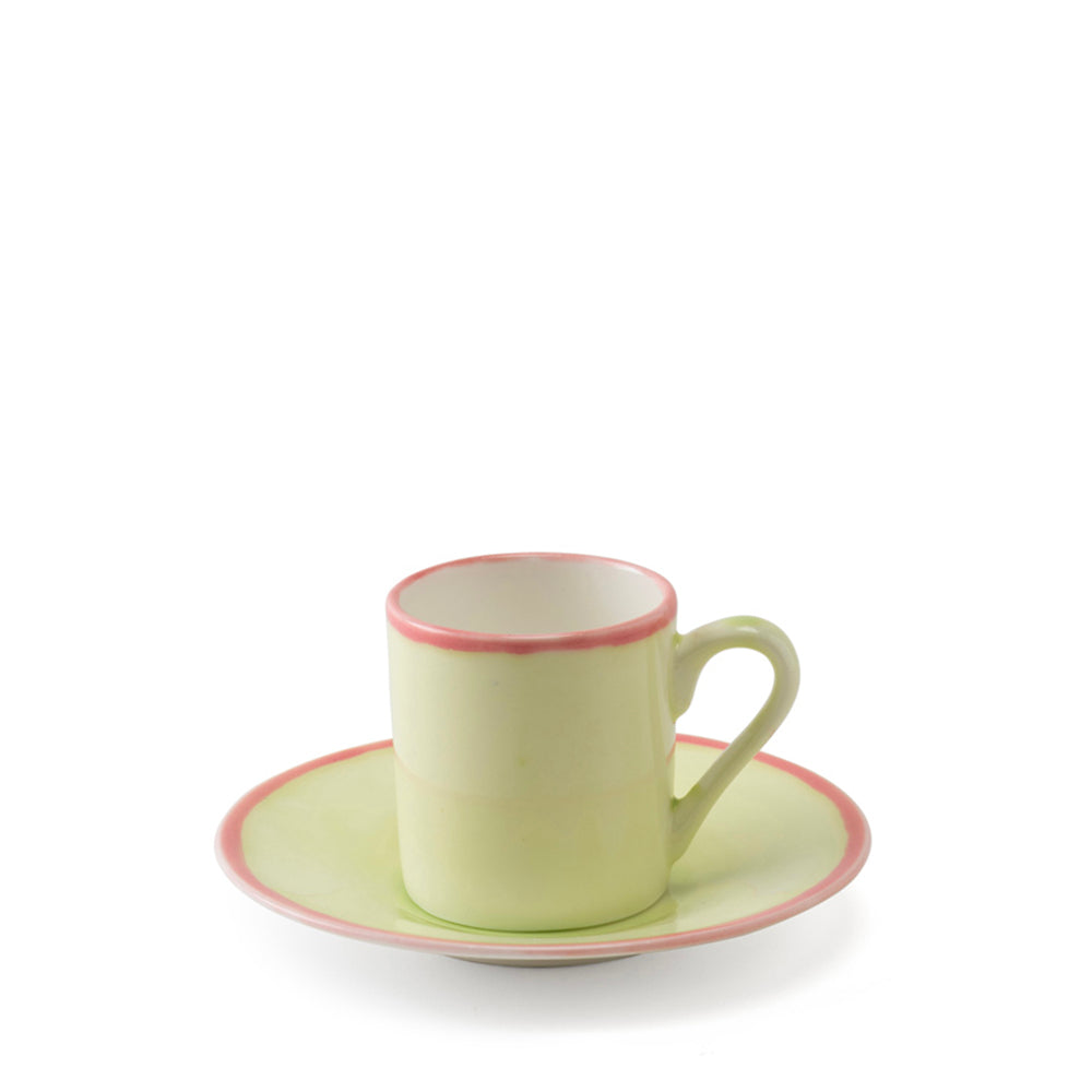 Murrine Green Coffee Cup & Saucer