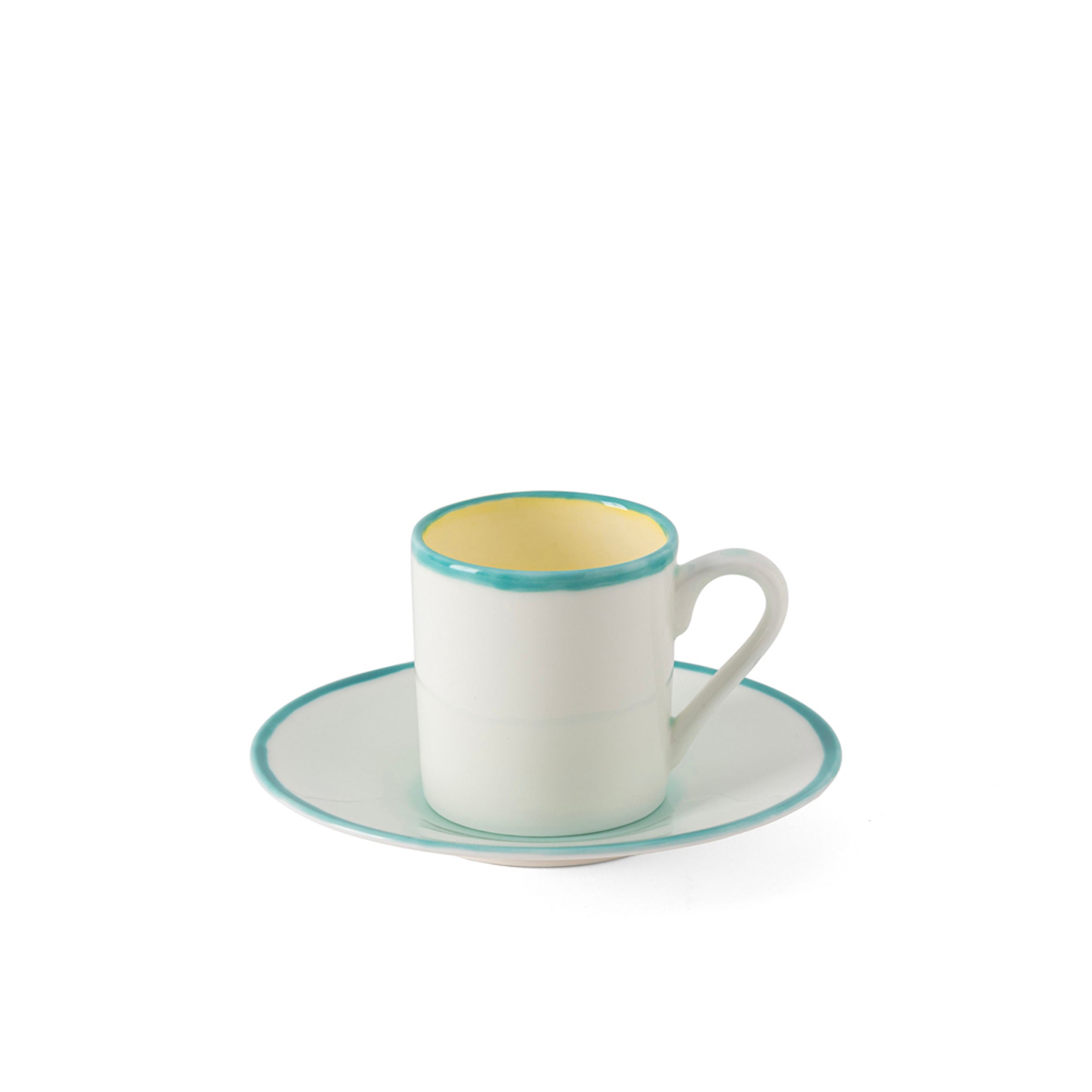 Murrine Yellow Straight Espresso Cup & Saucer