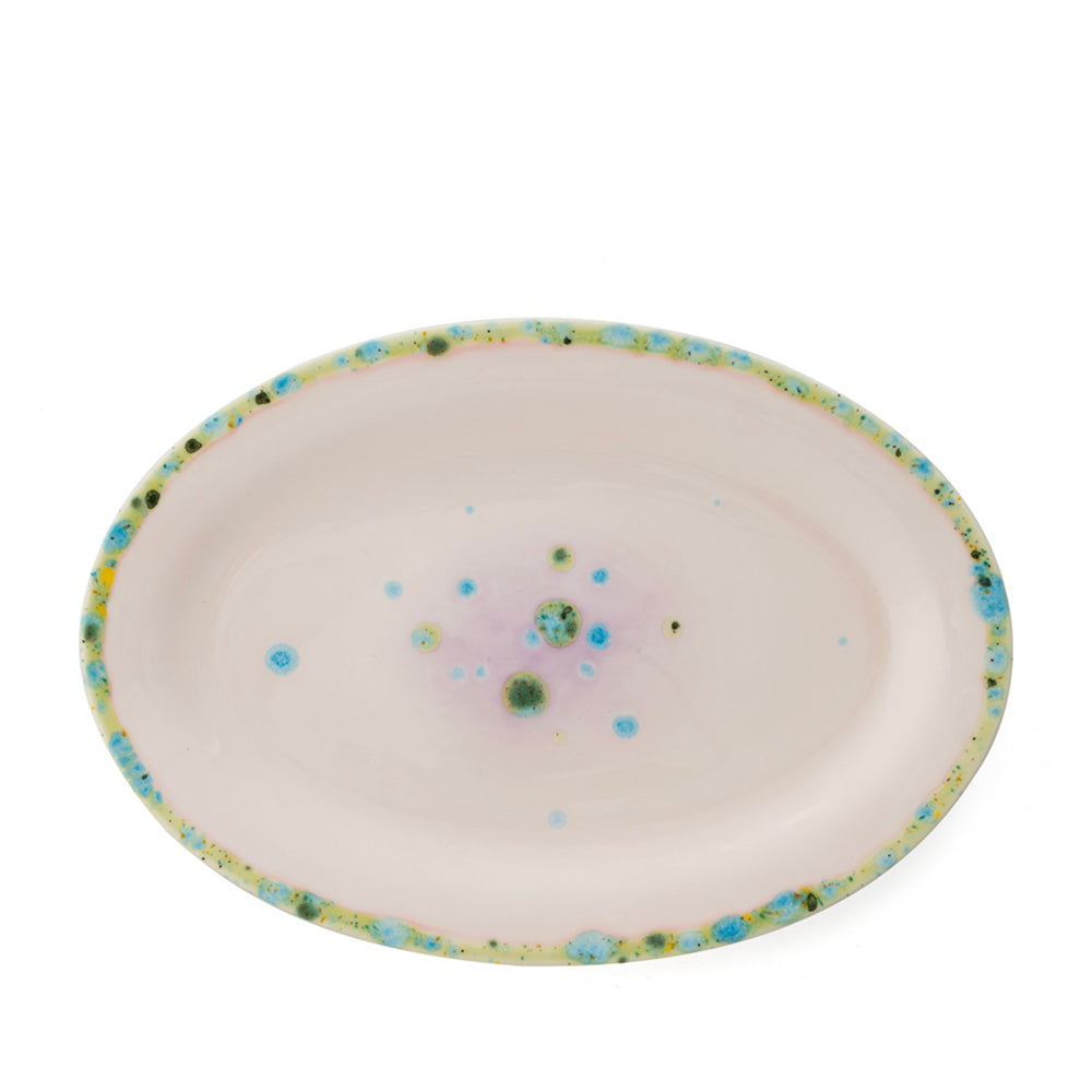 Murrine Lilac Oval Rim Platter