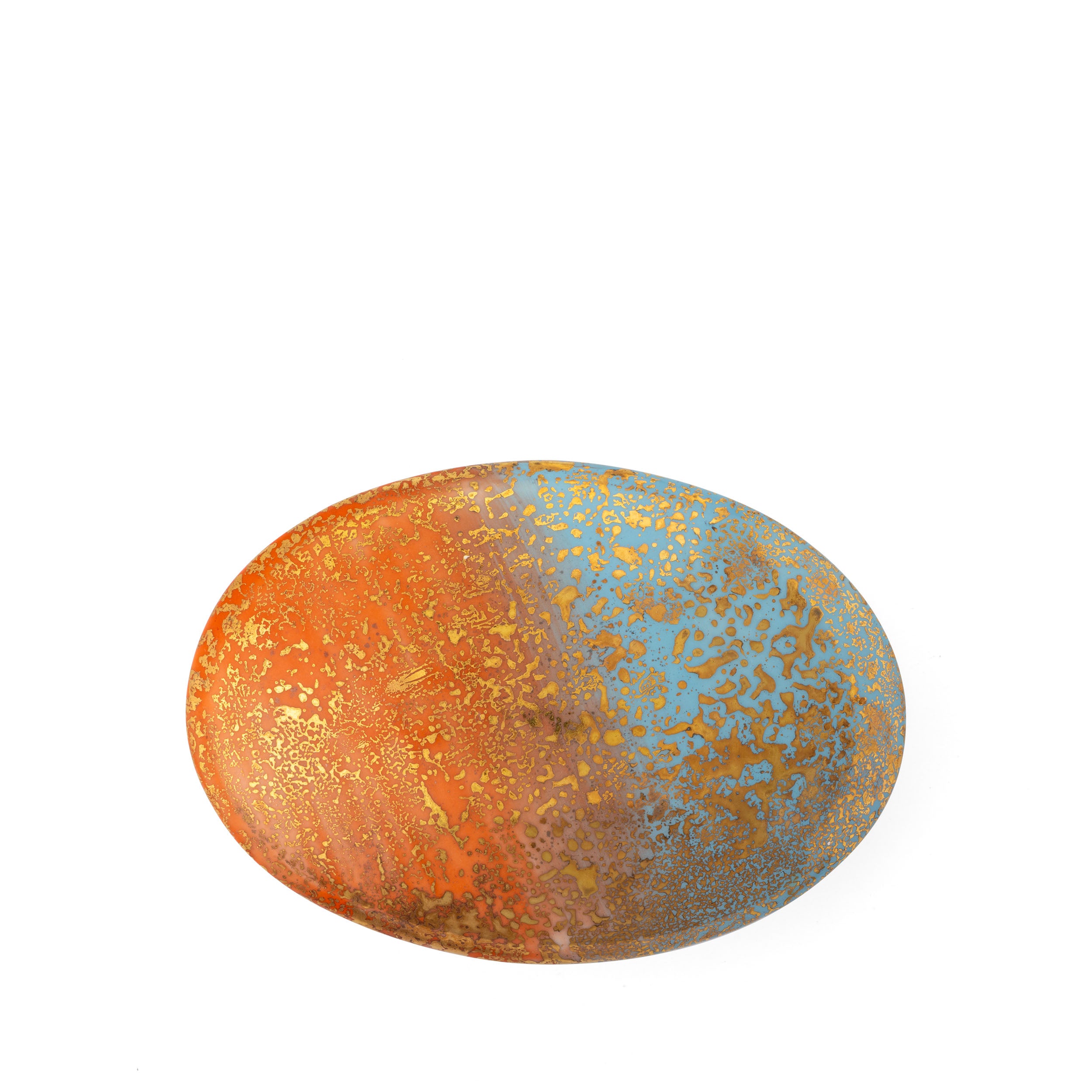 Orange Blue Small Oval Box