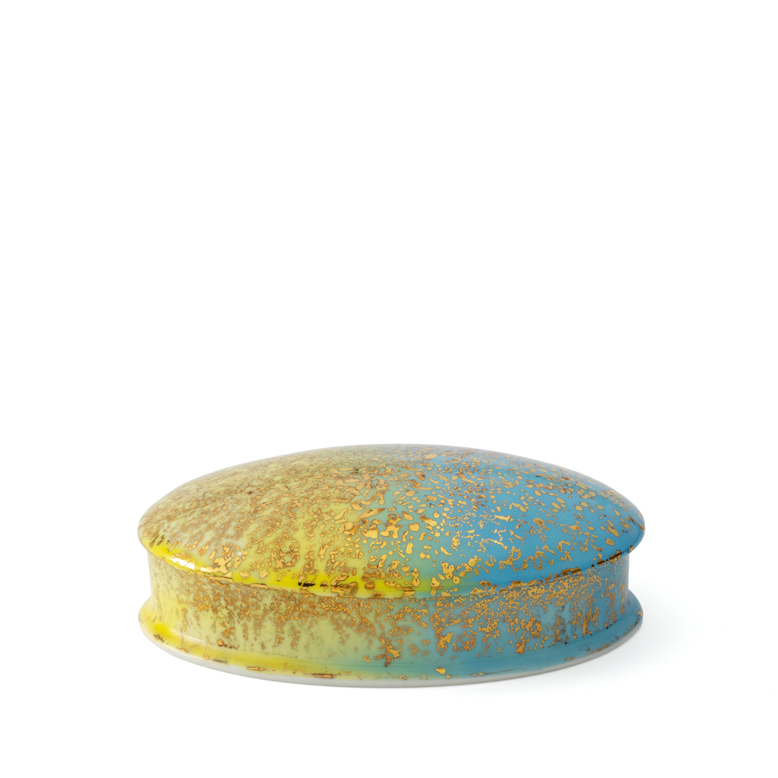 Yellow Blue Small Oval Box