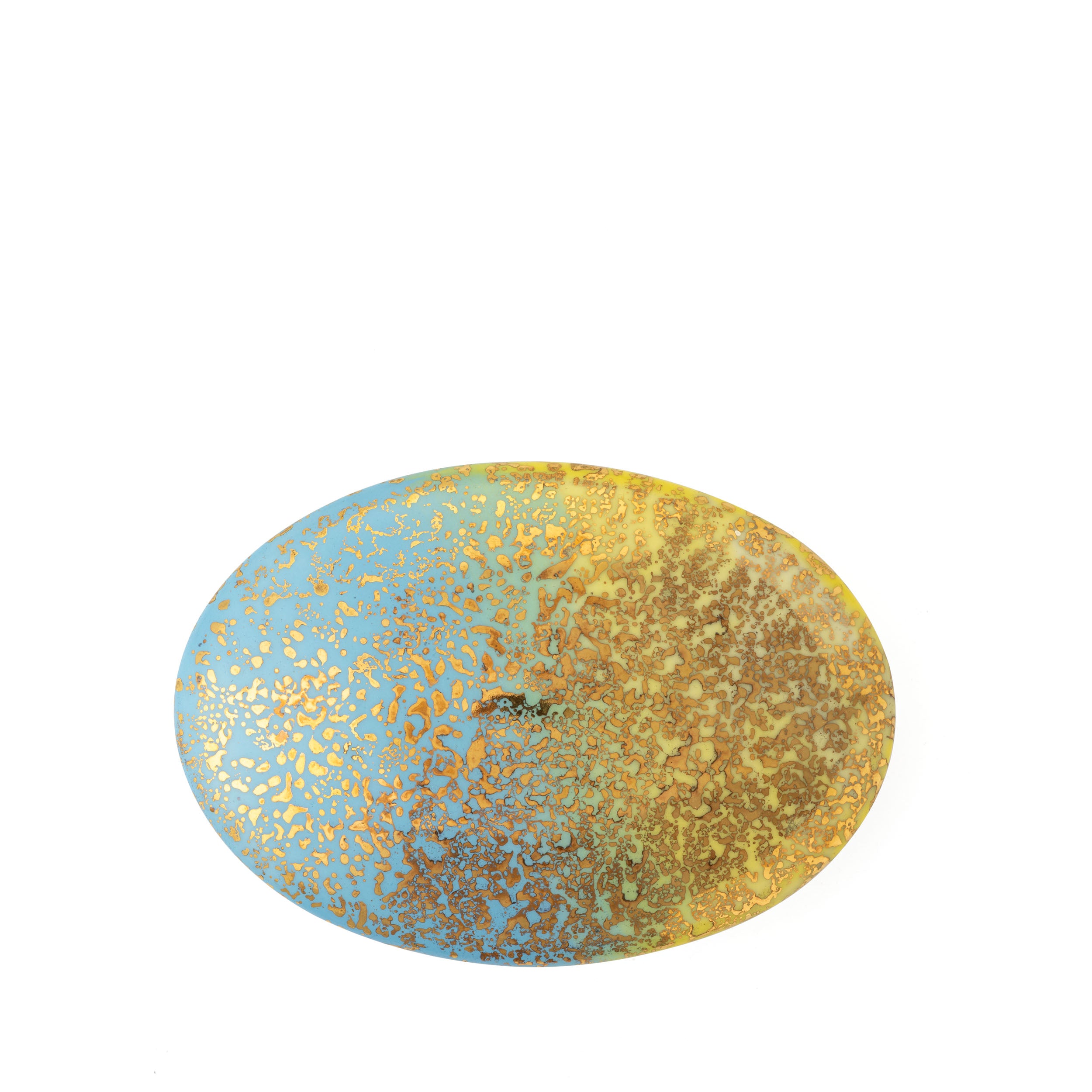 Yellow Blue Small Oval Box
