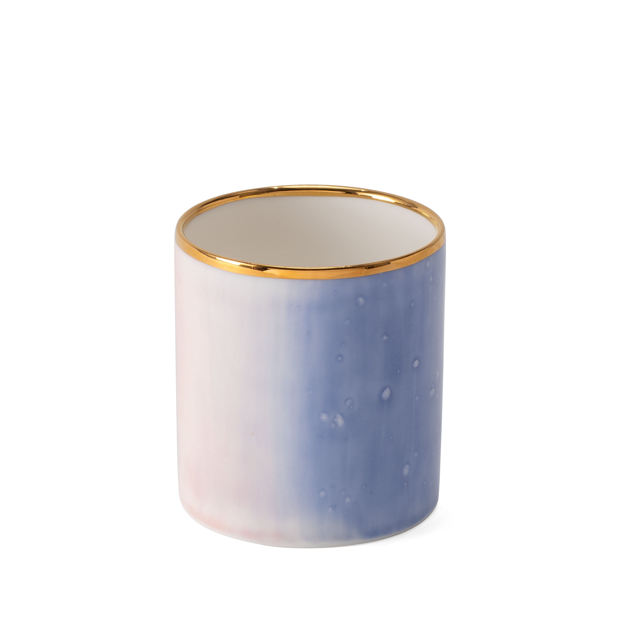 Blue Rim Gold Pen Holder