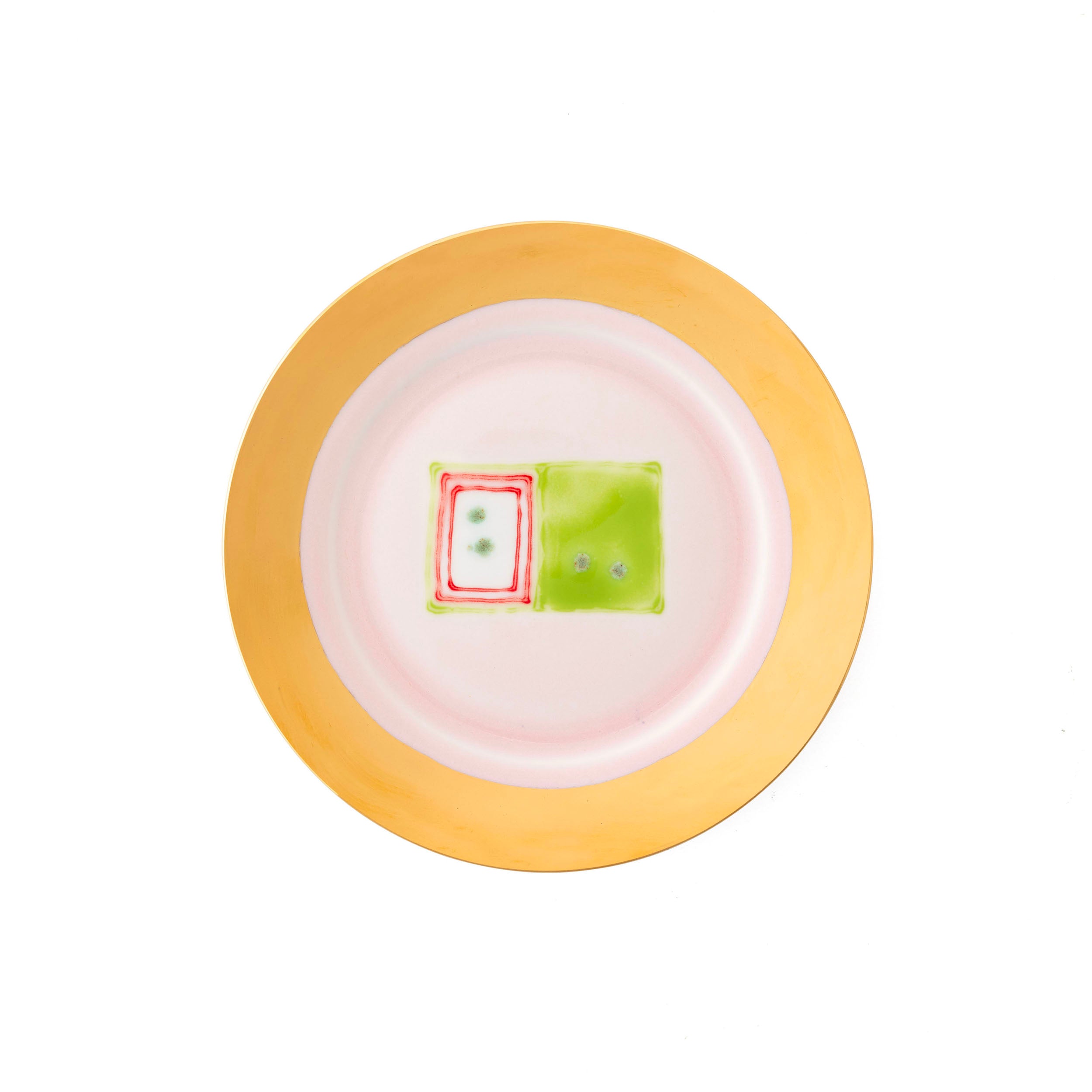 Pink Gold Bread Rim Plate