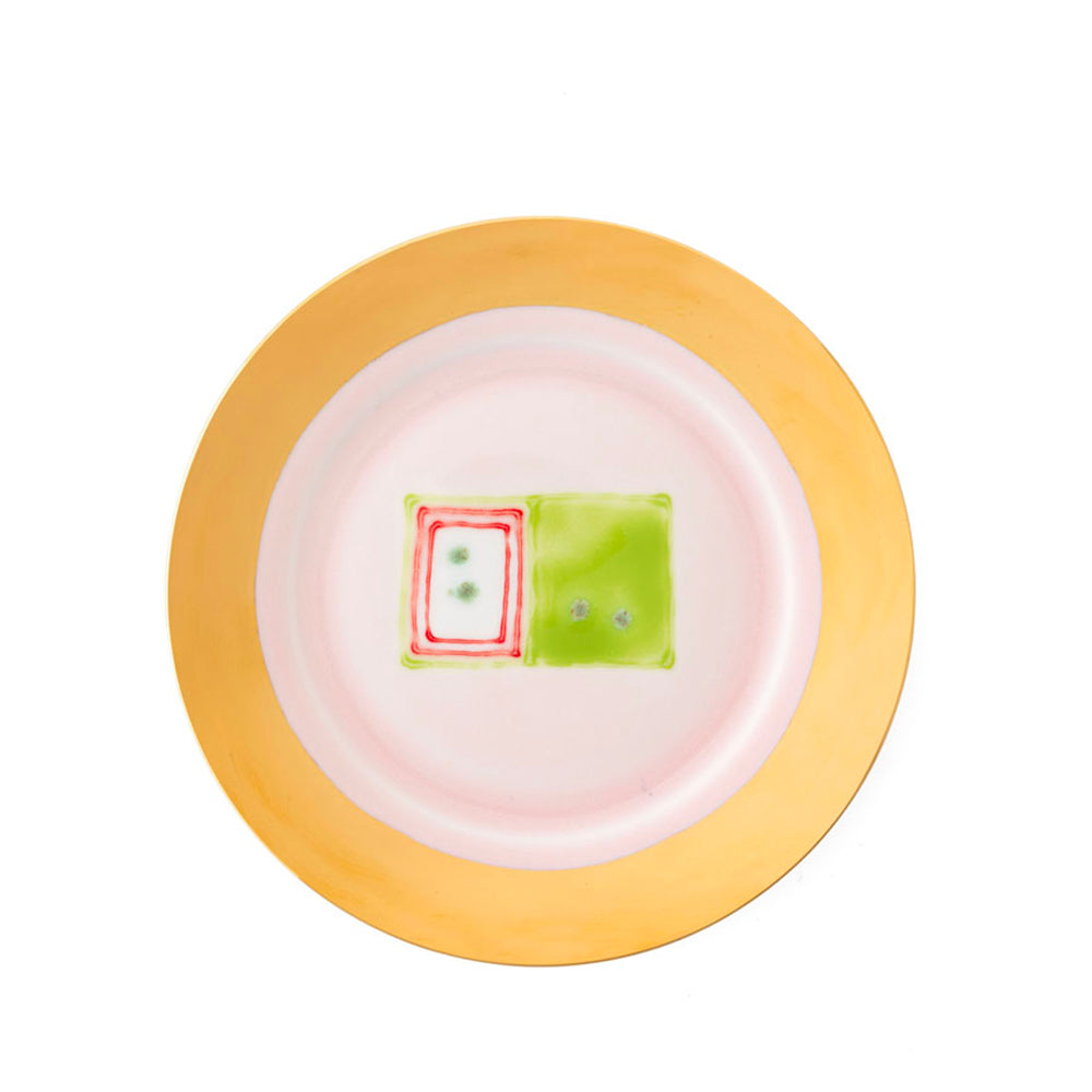 Pink Gold Bread Rim Plate