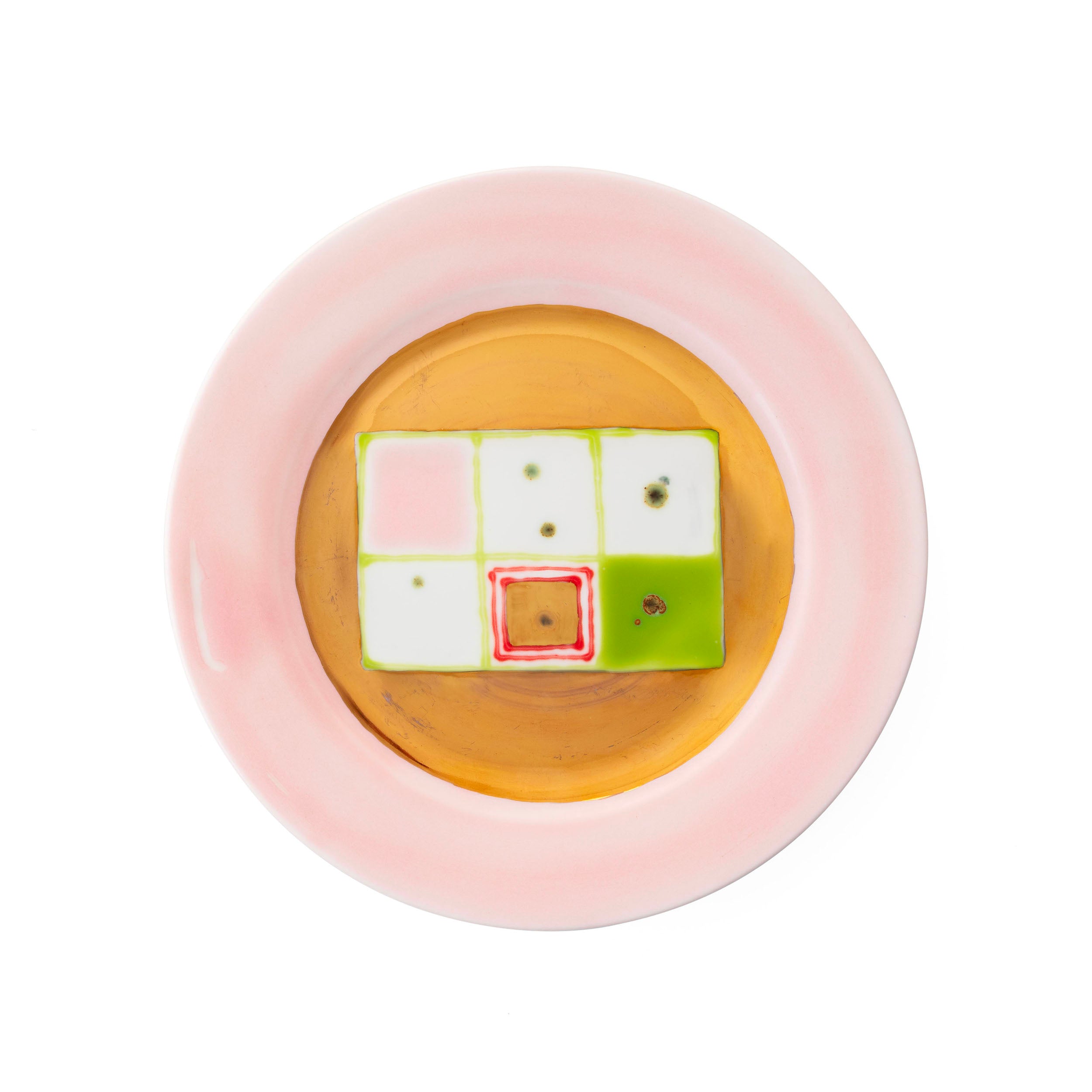 Pink Gold Dessert Rim Plate