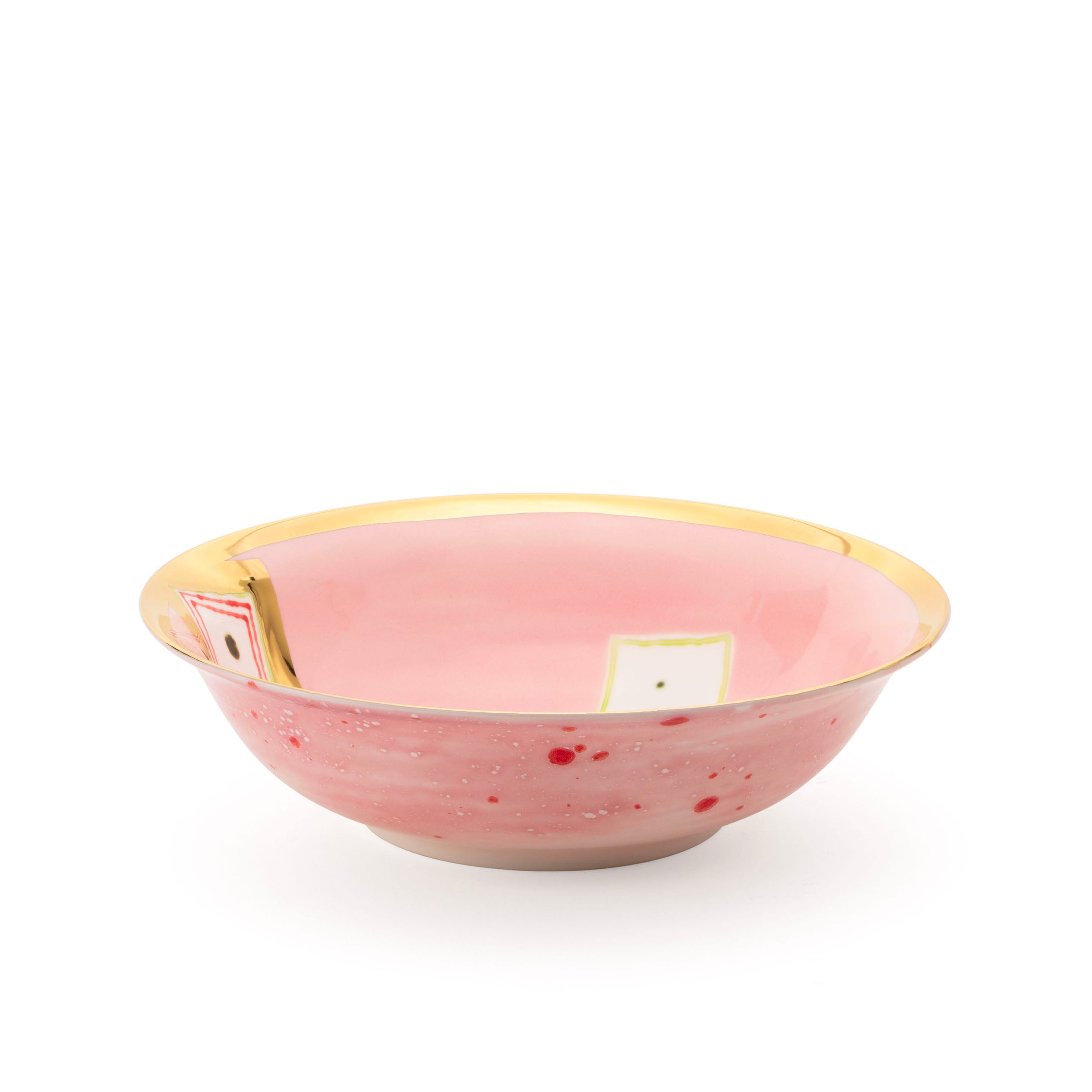 Pink Gold Salad Bowl