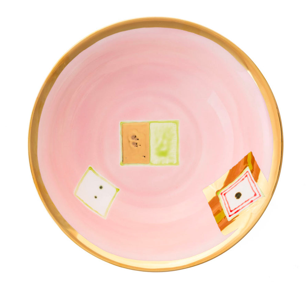 Pink Gold Salad Bowl