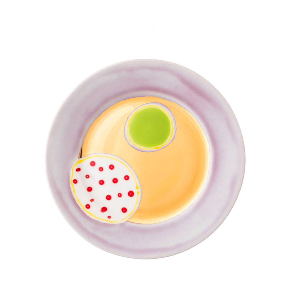 Plum Gold Bread Rim Plate