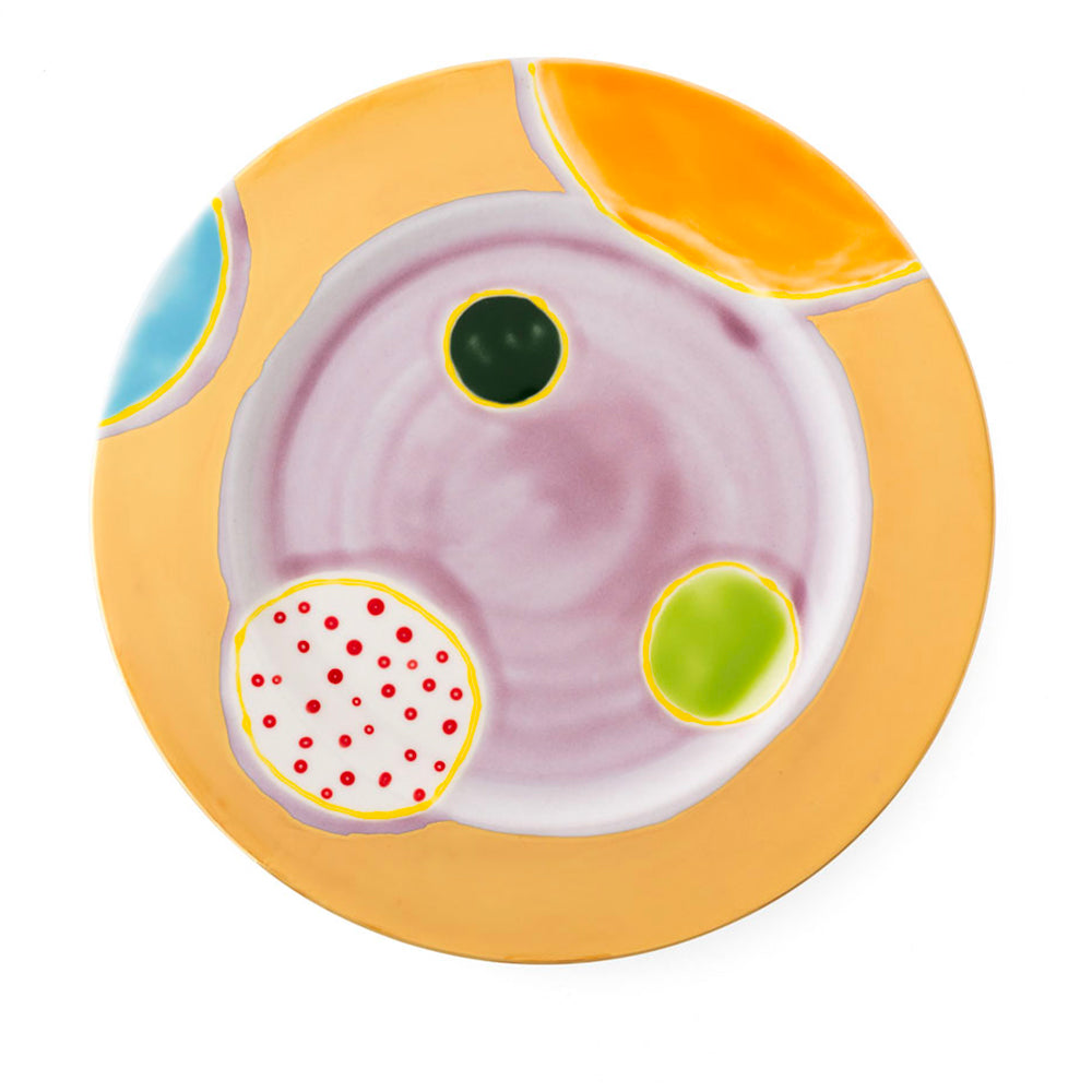 Plum Gold Dinner Rim Plate