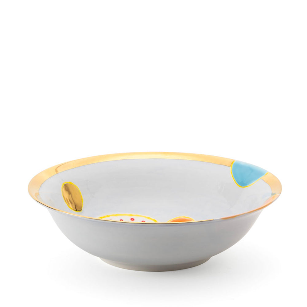 Plum Gold Salad Bowl