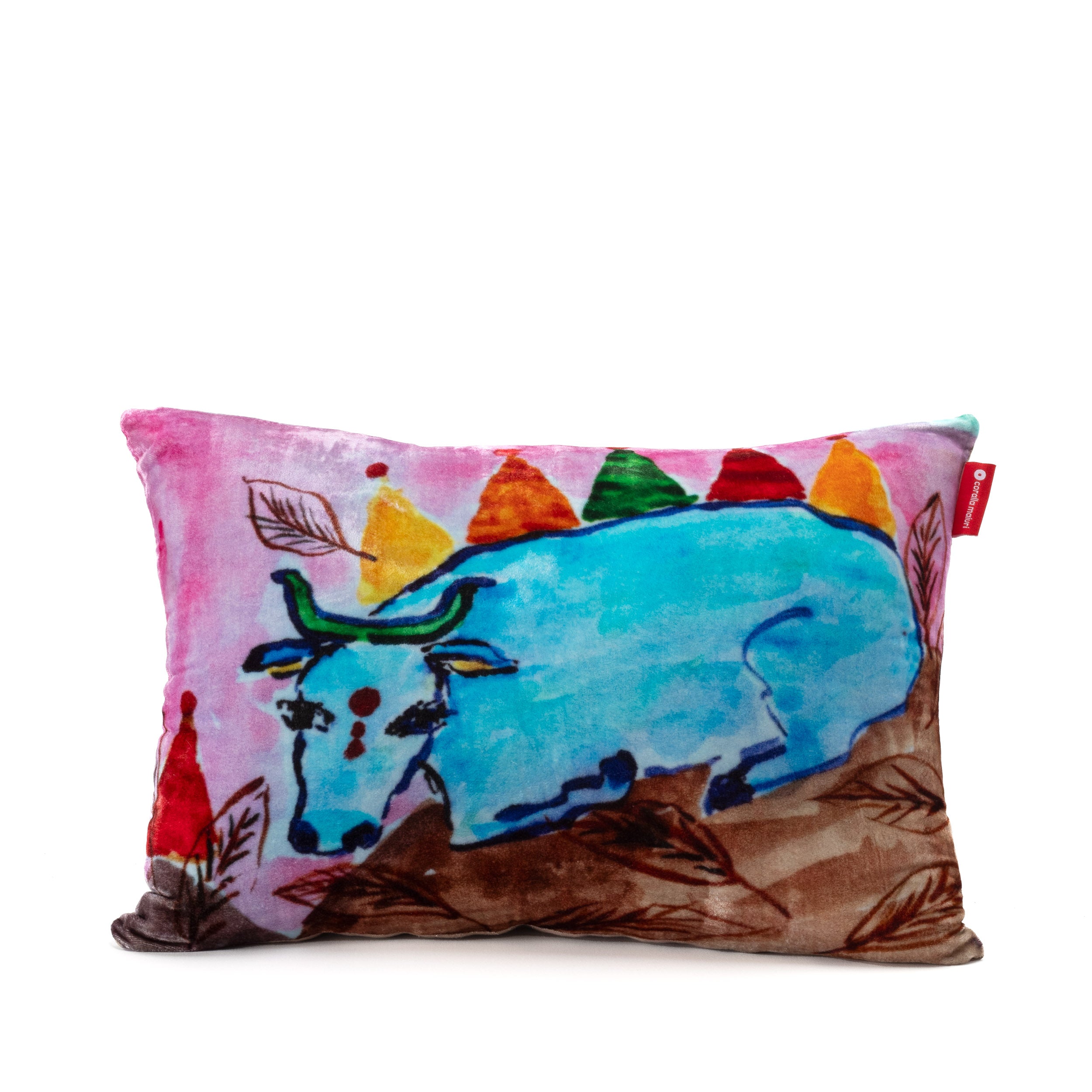 Cuscino Purple & Blue Cow