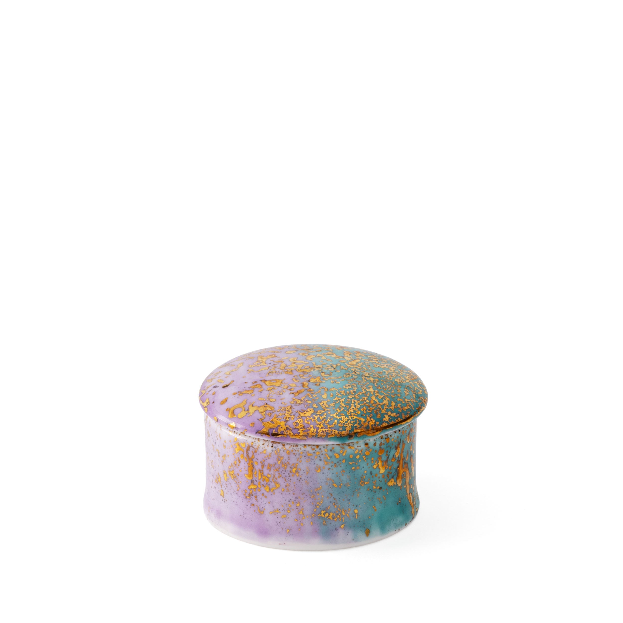 Purple Blue Small Round Box