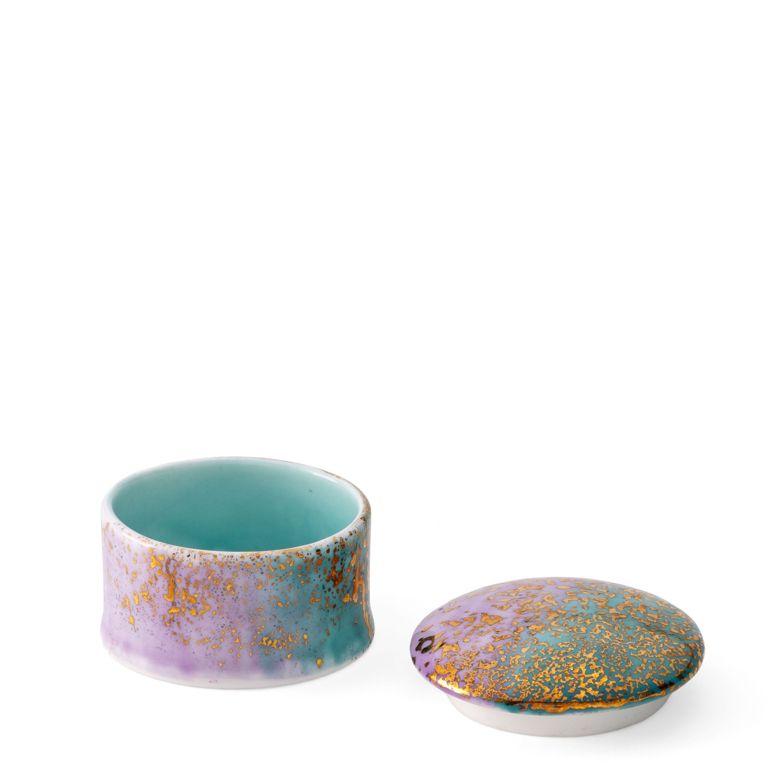 Purple Blue Small Round Box