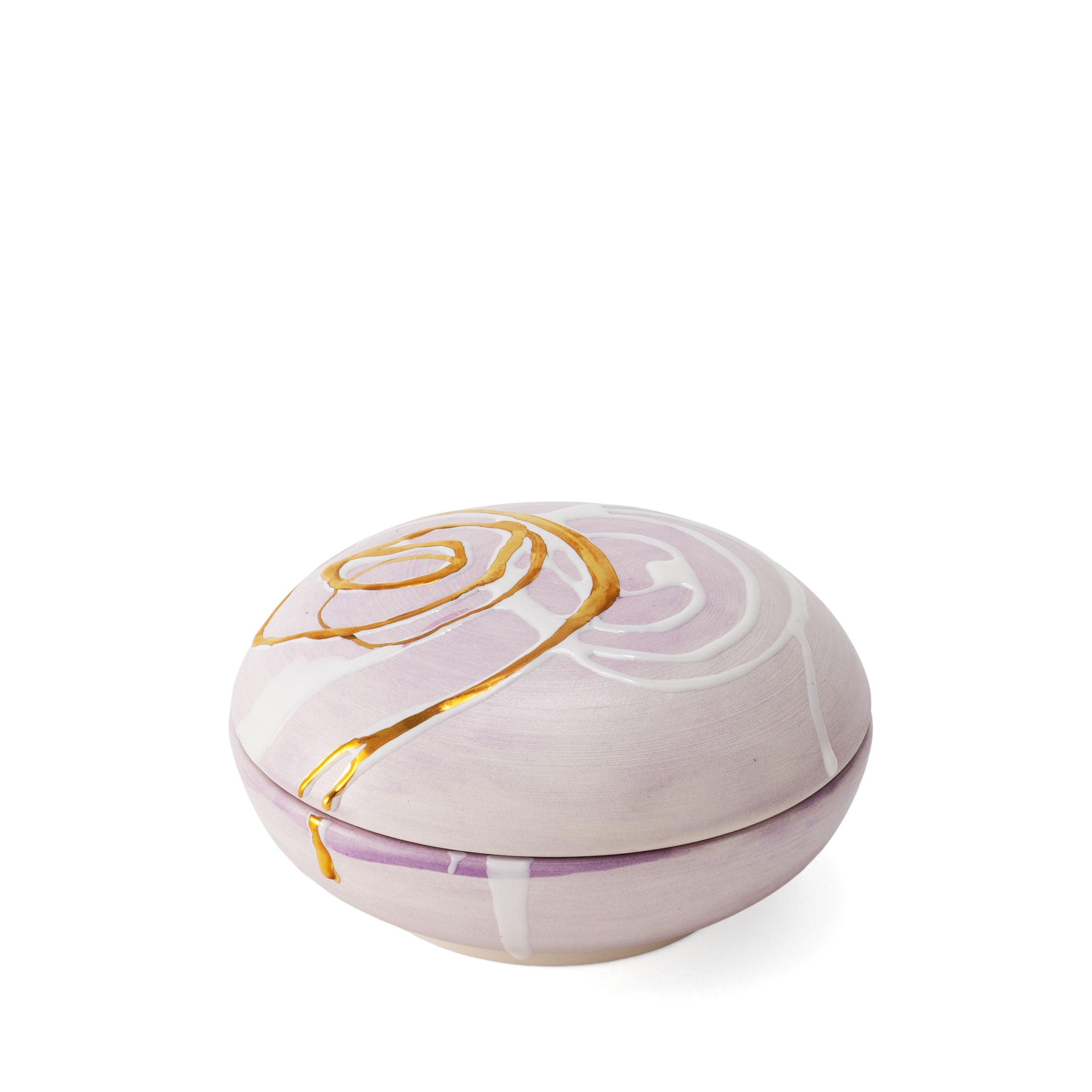 Ceramic Pink Round Box