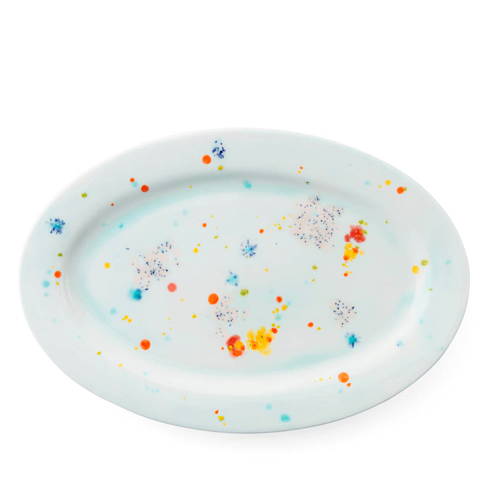 Piatto da portata ovale Seabed Blu