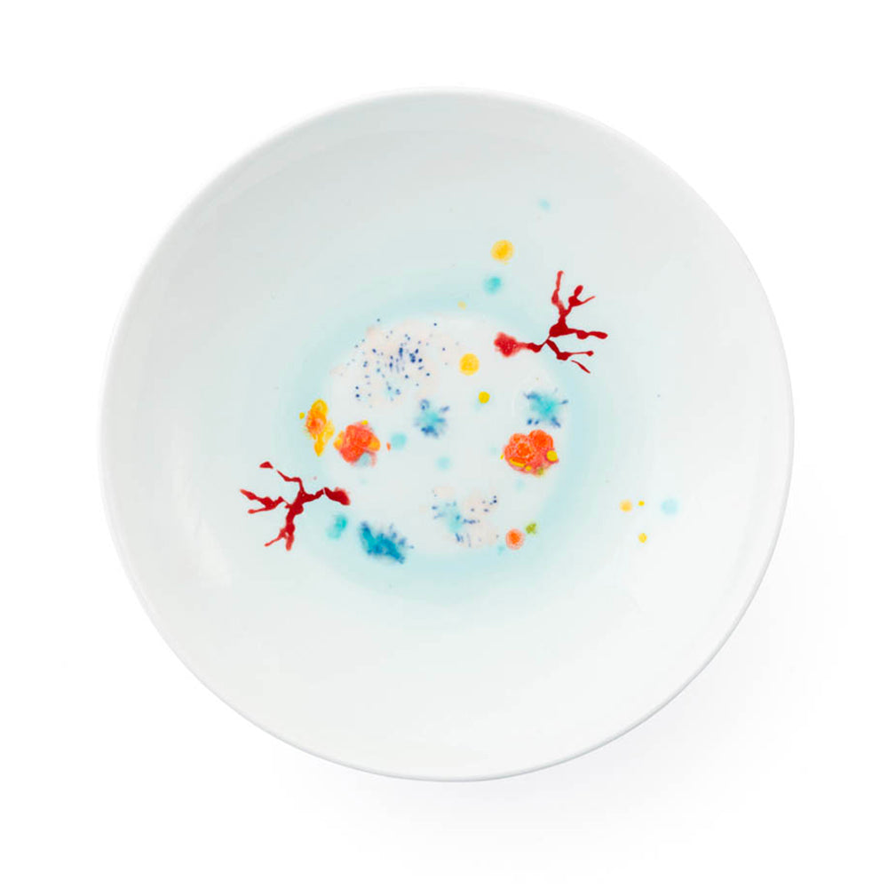 Seabed Blue Soup Coupe Plate