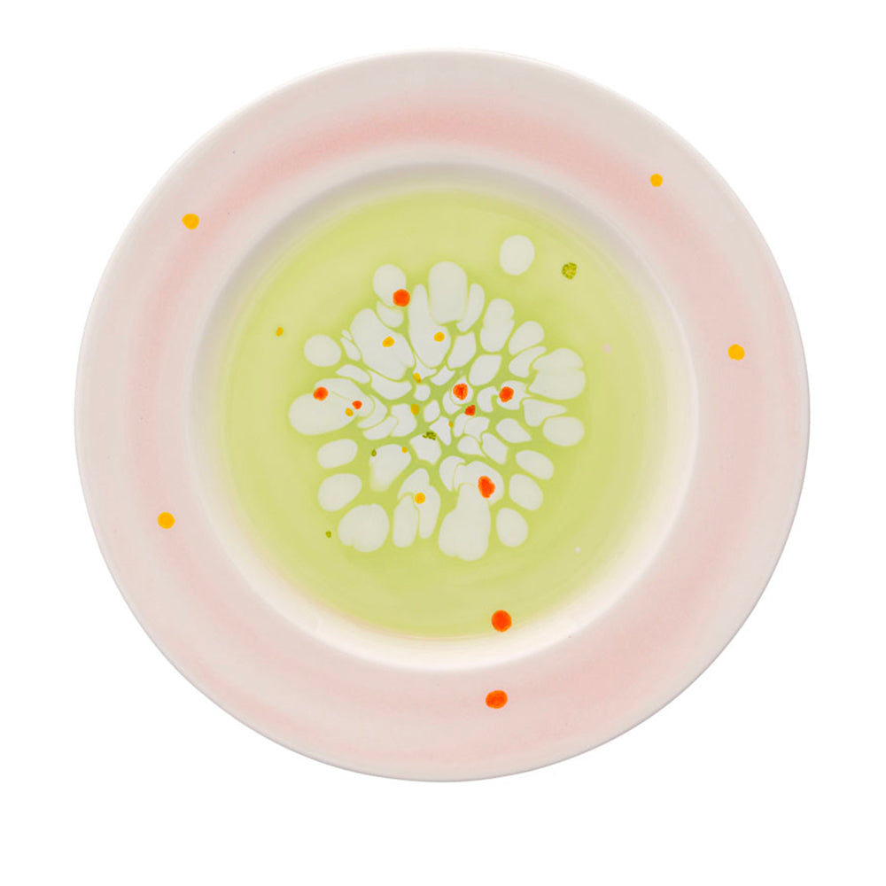 Spring Dinner Green Rim Plate