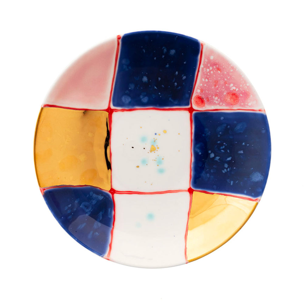 Tartan Gold Soup Coupe Plate