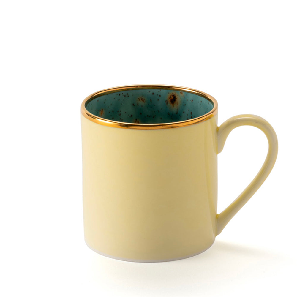 Tazza Gialla con bordo dorato Brera Mugs